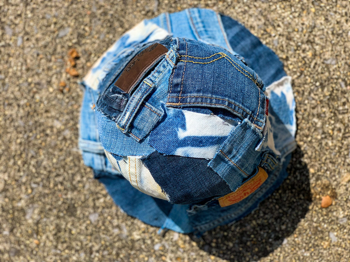 Recycled denim patchwork