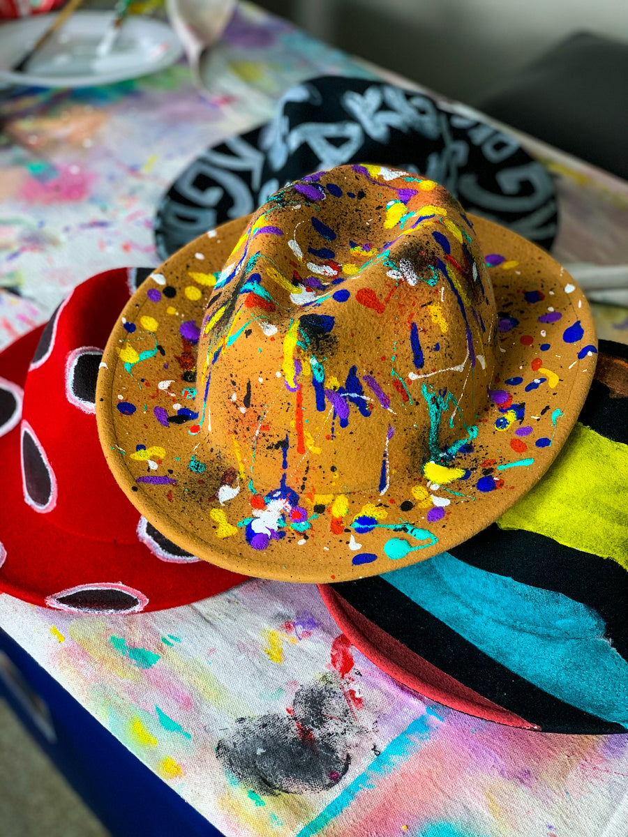 Hand painted Fedora popular hats