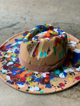 Load image into Gallery viewer, Drip Paint Wide Brim Fedora hat

