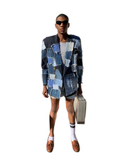 Load image into Gallery viewer, Denim Patchwork Blazer
