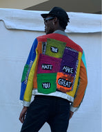The Hate Make You Great Patchwork Jacket